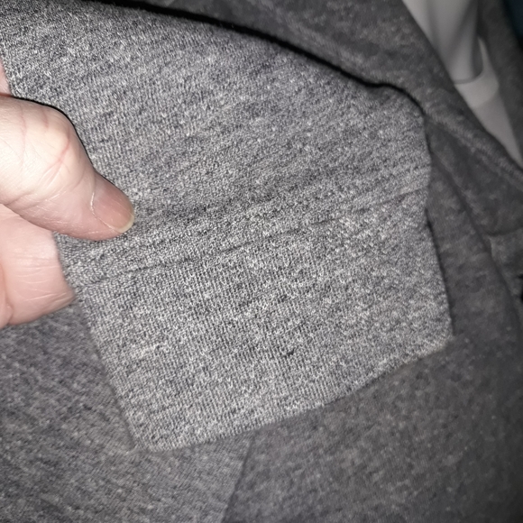 Tasso Elba shawl collar grey button cotton cardigan. Large - Picture 5 of 8